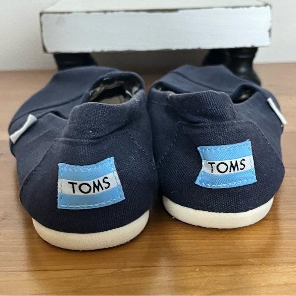 TOMS Alpargata Navy Canvas Summer Comfortable Casual Shoes Women’s Size 6 - Picture 5 of 6